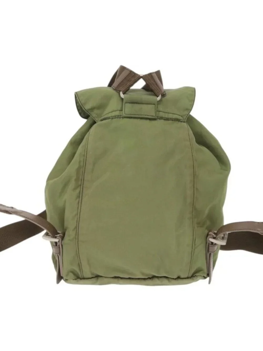 PRADA Backpack Nylon Green Silver